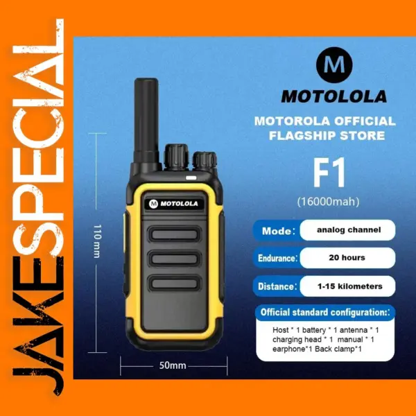 Motolola F1 Portable Walkie Talkie UHF Radio Set