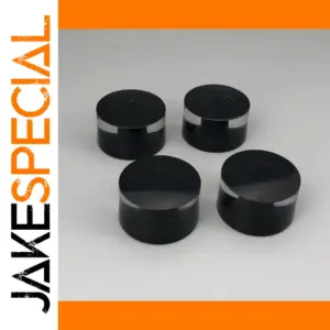 4-Piece Black Metric Guitar Knob Set