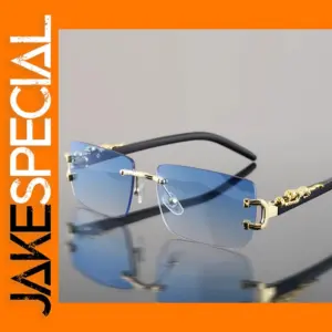 Fashionable Frameless Rectangular Sunglasses