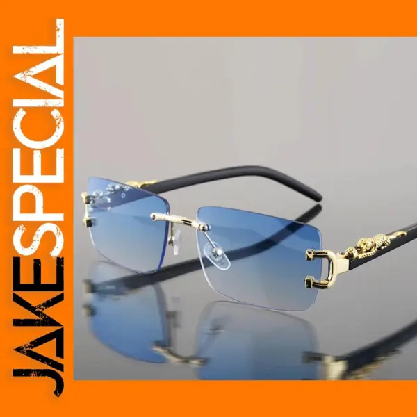 Fashionable Frameless Rectangular Sunglasses