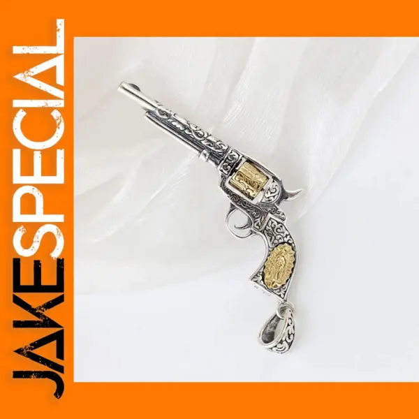 Vintage Revolver 925 Sterling Silver Pendant