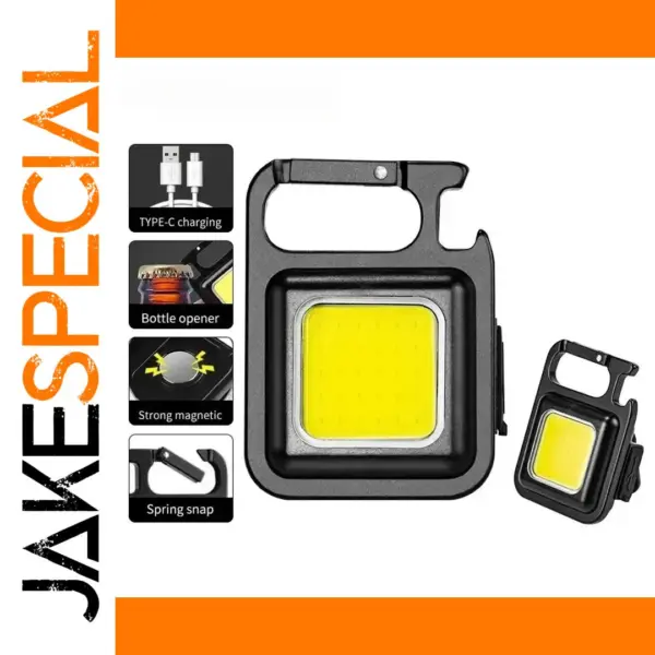 Mini COB LED Flashlight with Bottle Opener
