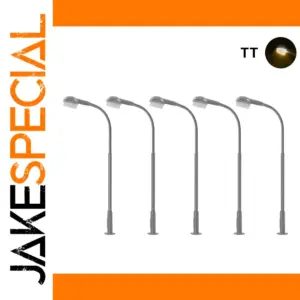 TT Scale 1:100 Warm White Street Lamps Set