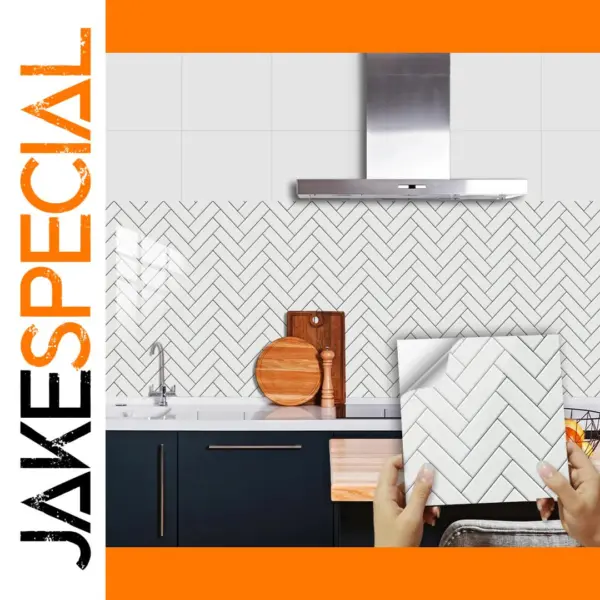 10pcs White Grey Brick Wall Stickers