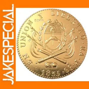Gold Copy Coin 1835 La Rioja 8 Escudos