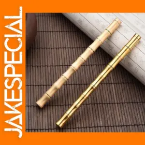 Luxury Bamboo Rollerball Pen with Golden Accents