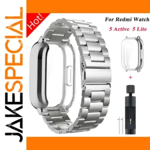 Luxury Metal Strap & TPU Case for Redmi Watch 5