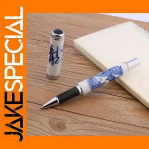 Ceramic Dragon Blue White Ballpoint Pen