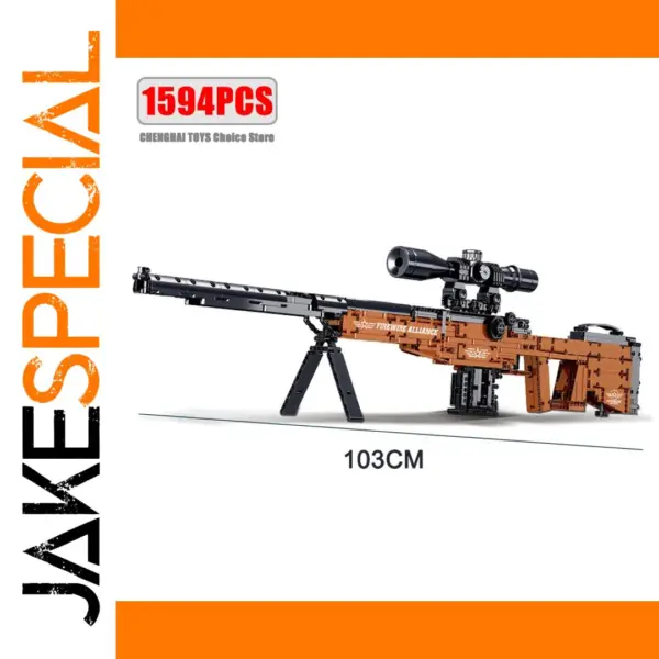 1594pcs AWM Sniper Rifle Building Blocks Set