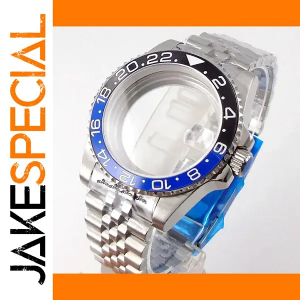 40mm Stainless Steel Watch Case with Sapphire Glass