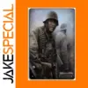German WWII Soldier Metal Tin Sign for Decoration