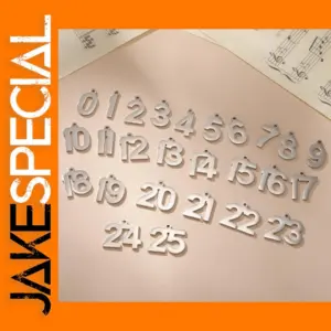 0-25 Stainless Steel Number Charms Set of 5