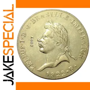 1822 Brazil Gold Plated Replica Coin