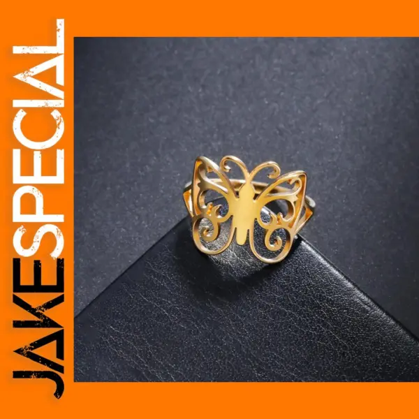 Gold Color Butterfly Ring for Women