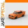 Orange Racing Car Building Block Model Set