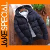 Men's Casual Warm Puffer Hooded Jacket