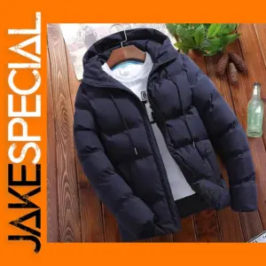 Men's Casual Warm Puffer Hooded Jacket