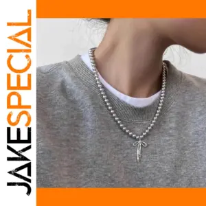 Bowknot Pendant Choker Necklace with Pearls