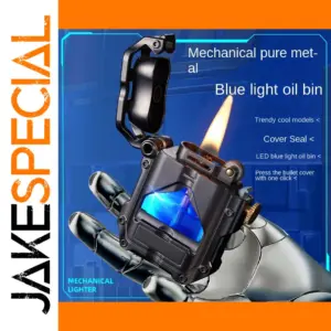 Transparent Metal Windproof Gasoline Lighter for Men