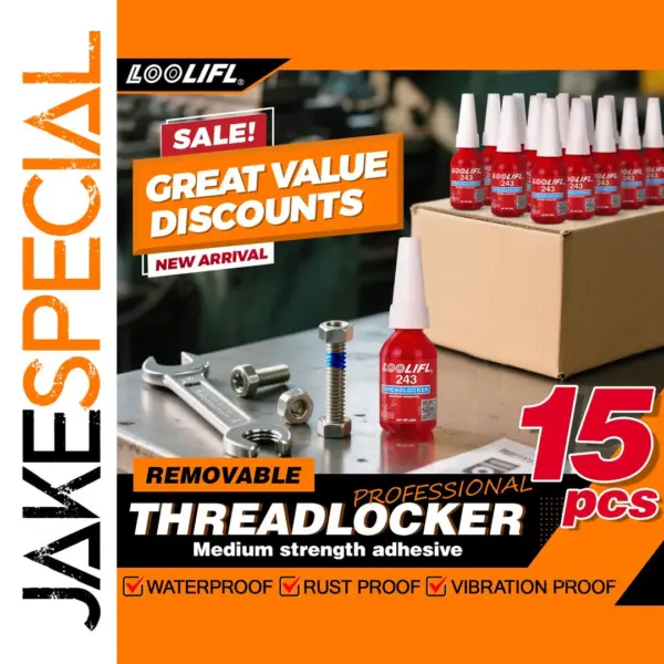 LOOLIFL 243 Threadlocker Fast Drying Adhesive 10ml