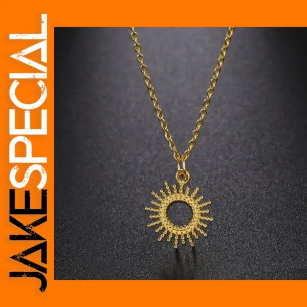 Sun Pendant Necklace for Women in Gold/Silver