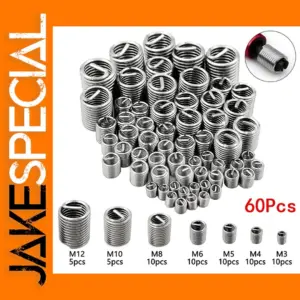 60Pcs Stainless Steel Threaded Inserts Kit