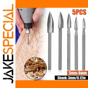 5pcs HSS Wood Carving Drill Bit Set