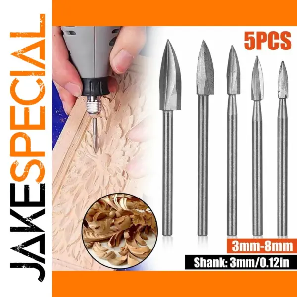 5pcs HSS Wood Carving Drill Bit Set