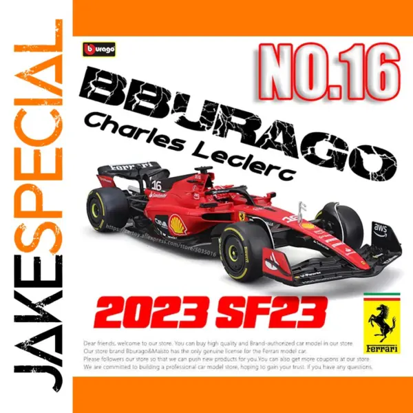 Bburago 1:18 Ferrari SF23 Charles Leclerc Model