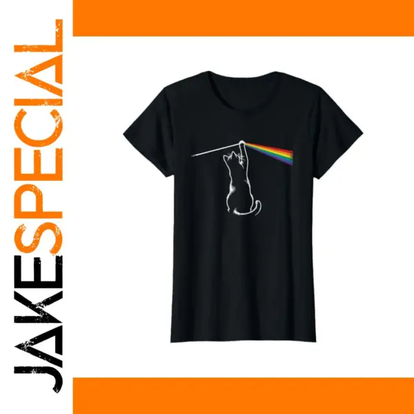 Funny Cat Music Graphic T-Shirt for Women