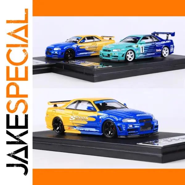 1:64 Diecast Alloy Skyline GTR R34 Model Car