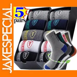 5 Pairs Men’s Breathable Sports Socks Set