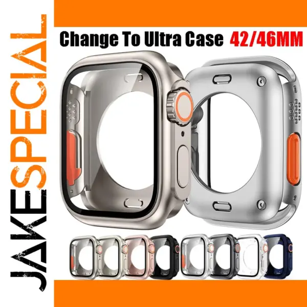 Ultra PC Case with Tempered Glass for Apple Watch 10 Series