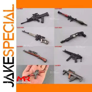 1/12 Scale Mini Sniper Rifle Model AKM M4A1 98K Accessories