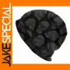 Skull Pattern Slouchy Beanie Hat for Adults