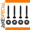 15mm Black Guitar Bass Neck Ferrules Set of 4