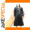 1/6 Scale Black PU Leather Windbreaker for Action Figures
