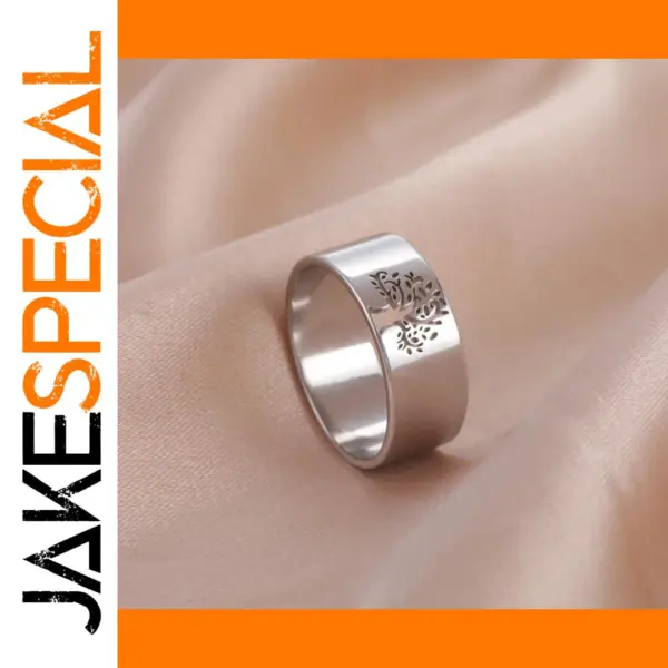 Tree of Life Stainless Steel Ring for Women