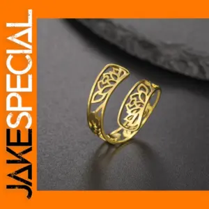 Lotus Flower Adjustable Stainless Steel Ring
