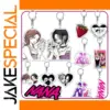 Nana Anime Keychain with Black Stones Pendant