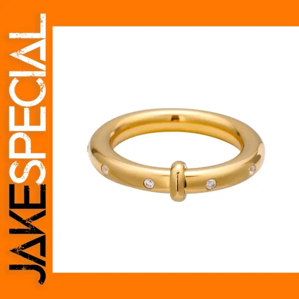 Zircon Ring for Men - 18K Gold Plated