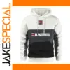 Men's Casual Printed Fleece Hoodie Jacket