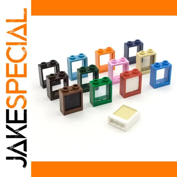 20Pcs Flat Front Window Building Blocks Set