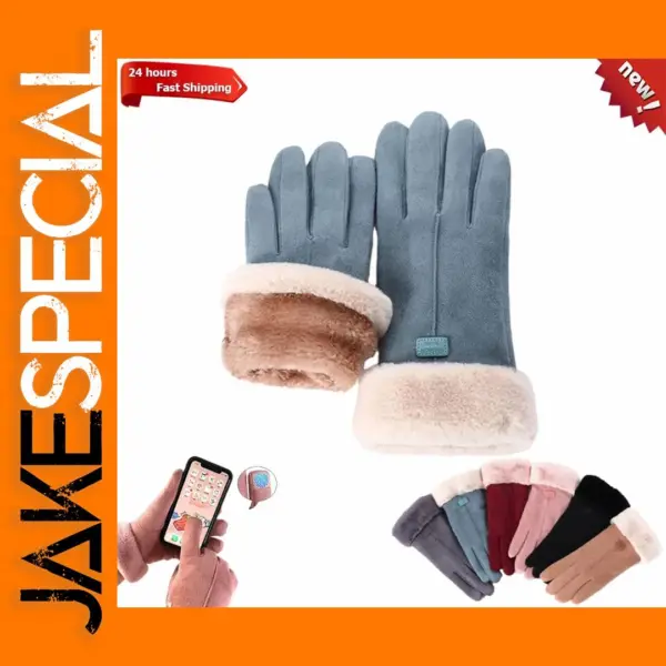 Women’s Touchscreen Suede Winter Gloves