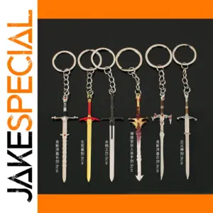 9cm Metal Samurai Sword Keychain Pendant