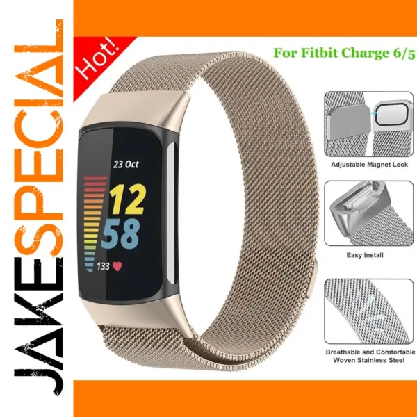 Milanese Loop for Fitbit Charge 5/6 Strap