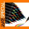 10 Colored Black Wood Pencils Set