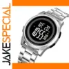 Digital Waterproof Stainless Steel Watch for Men