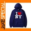 I Love NY Printed Hoodies for Men and Women