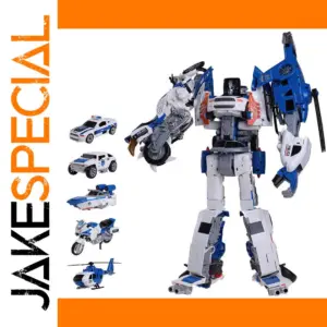 5-in-1 Police Robot Action Figures Set